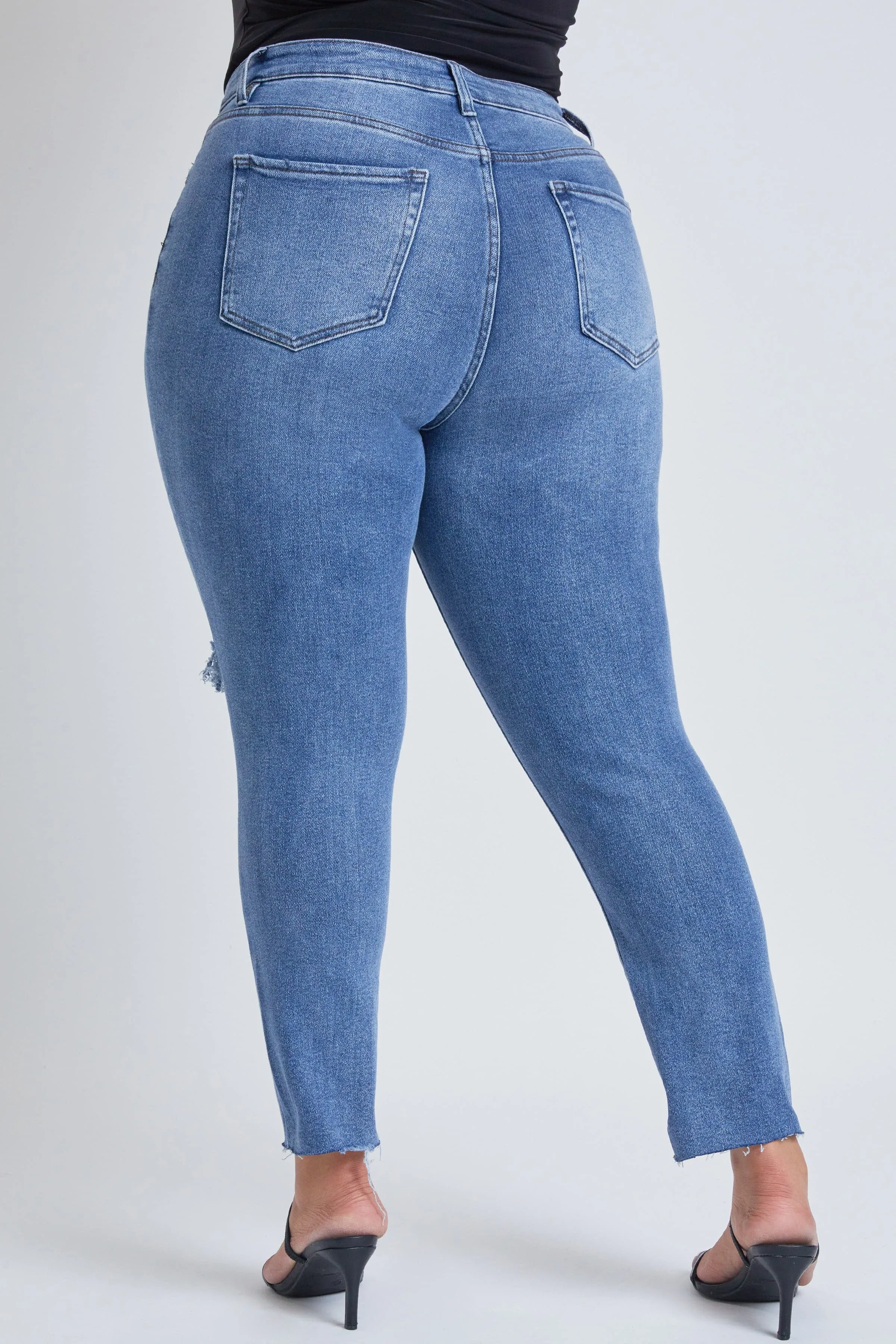 Plus Size Women's Dream Button Fly Ankle Jeans-Sale sold by YMI product image thumbnail 3