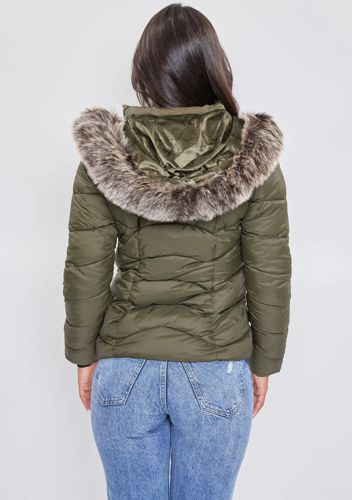 Women's Winter Puffer Jacket With Faux Fur Hoodie sold by YMI product image thumbnail 4