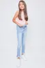 Girls High-Rise Paperbag Pull On Cuffed Skinny sold by YMI