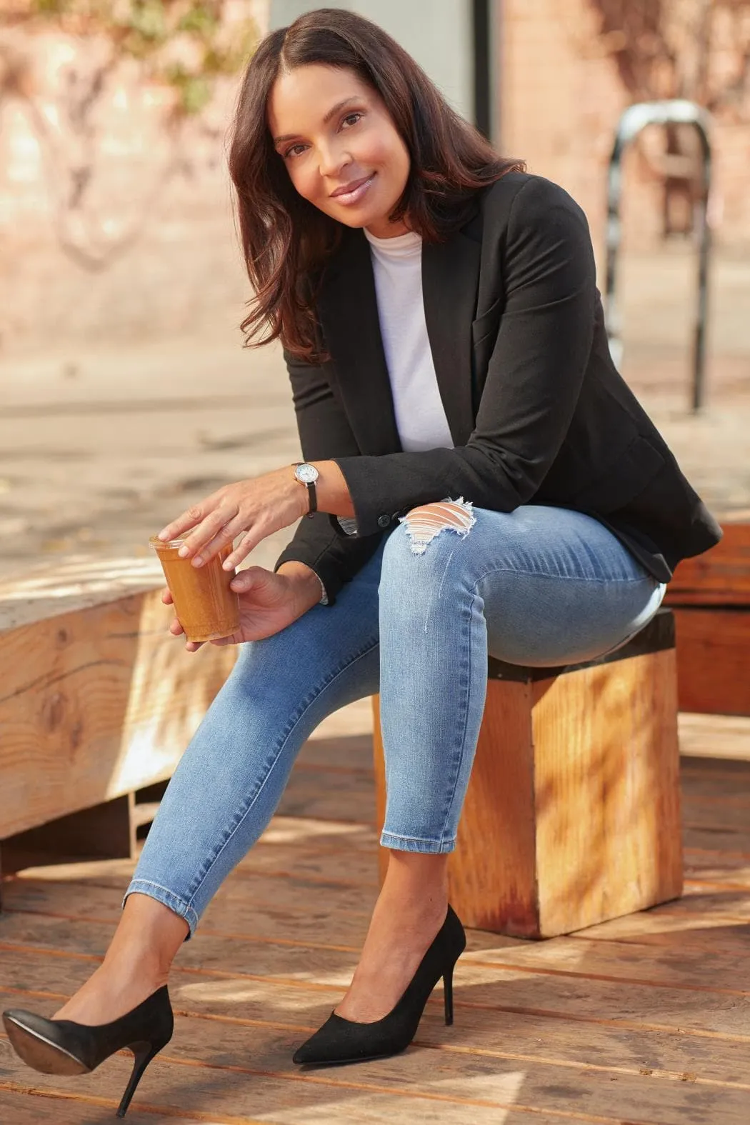 Women's Petite Tummy Control Skinny Sustainable Jean sold by YMI product image thumbnail 4