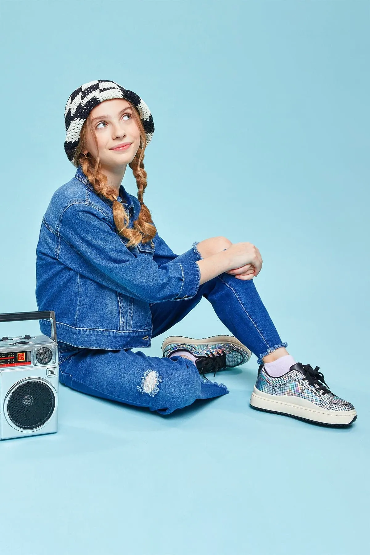 Girls Basic Oversized Denim Jacket sold by YMI product image thumbnail 2