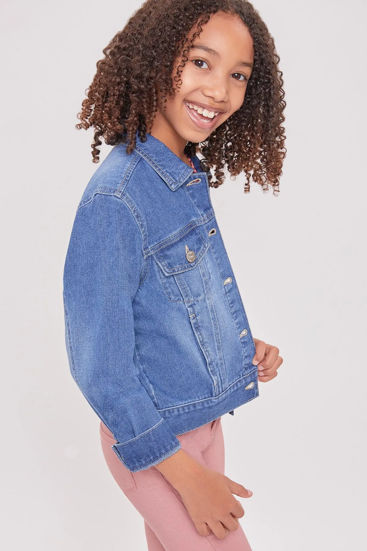 Girls Basic Oversized Denim Jacket sold by YMI product image thumbnail 3