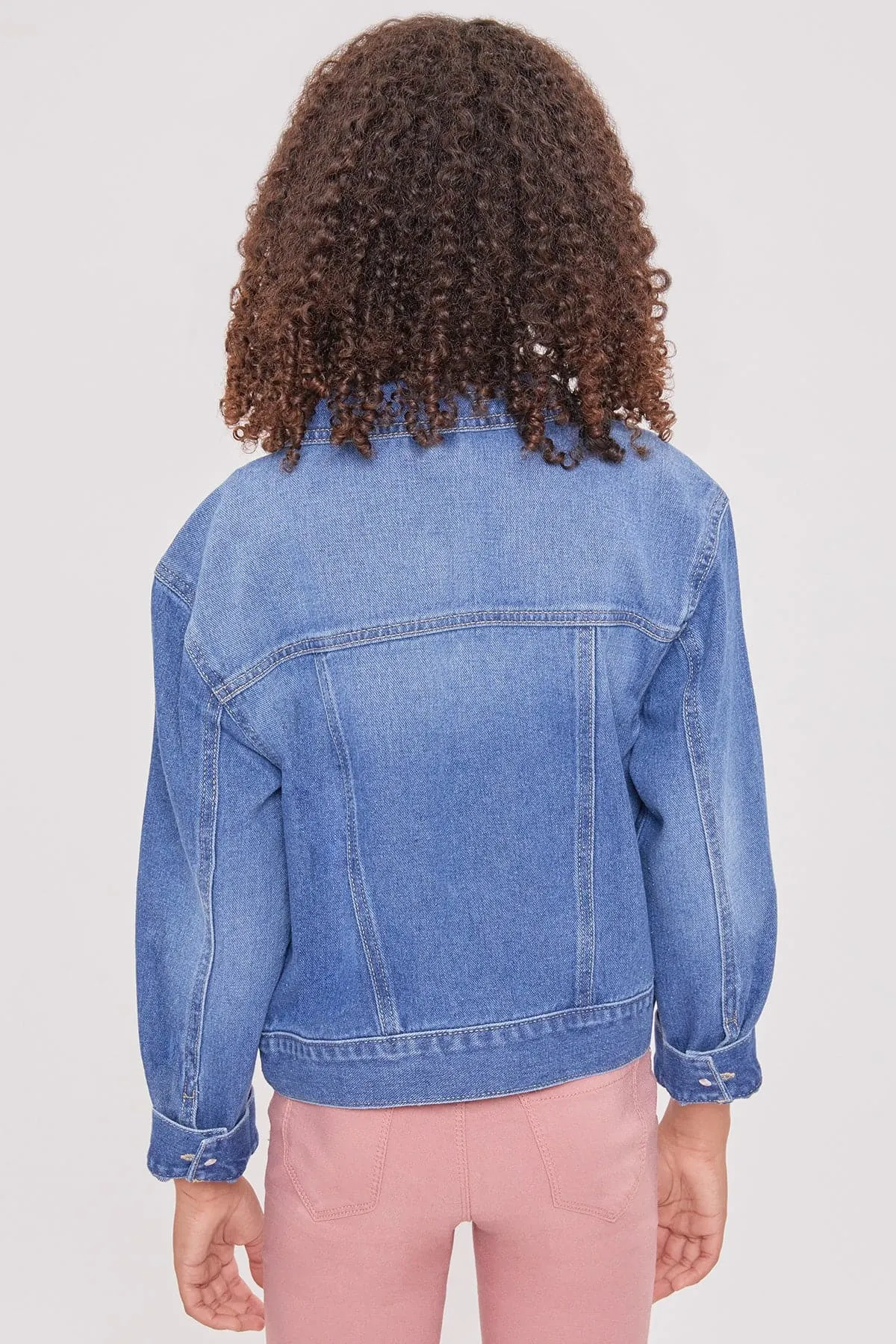Girls Basic Oversized Denim Jacket sold by YMI product image thumbnail 5