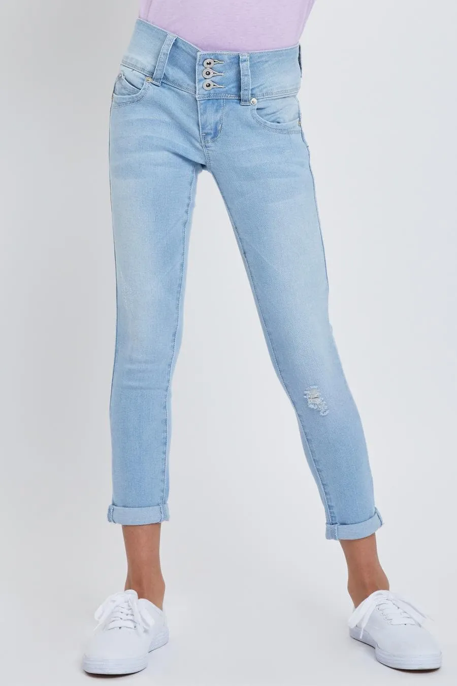 Girls 3 Button Skinny Jeans sold by YMI product image thumbnail 2
