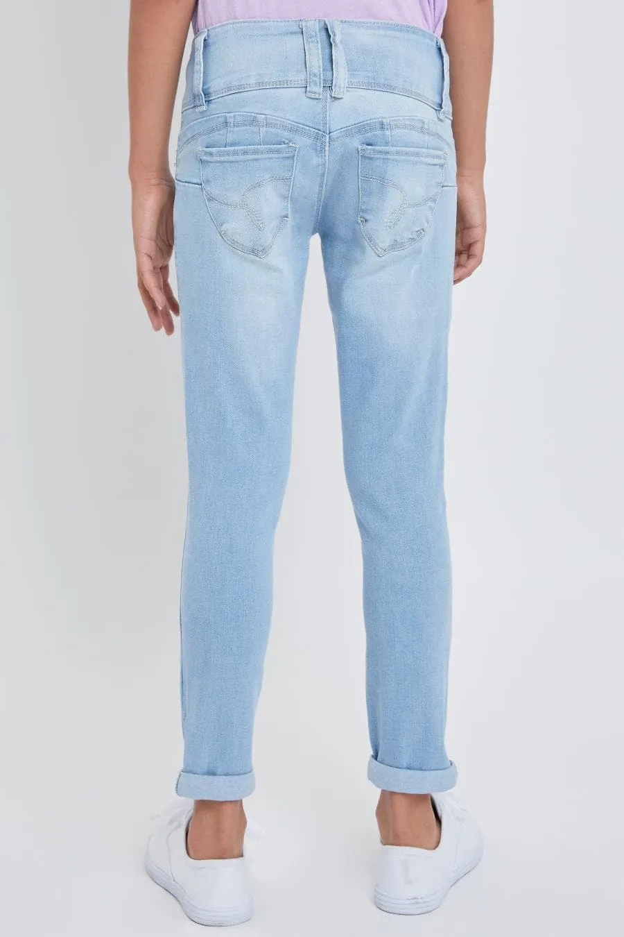 Girls 3 Button Skinny Jeans sold by YMI product image thumbnail 4