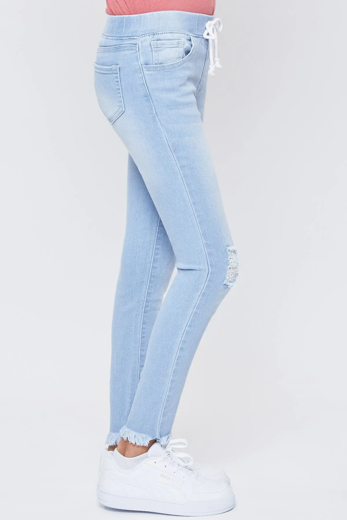 Girls High-Rise Paperbag Pull On Cuffed Skinny sold by YMI product image thumbnail 3