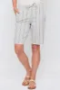Women's Elastic Waist Bermuda With Fray Hem sold by YMI