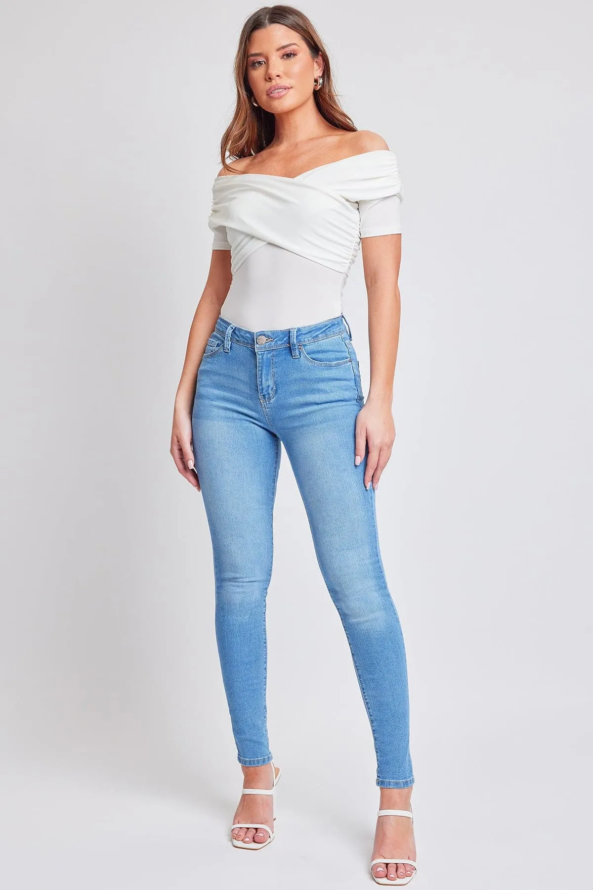 Women's Essential Sustainable Skinny Jeans sold by YMI