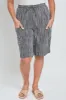 Women's Elastic Waist Bermuda With Big Patch Pockets sold by YMI