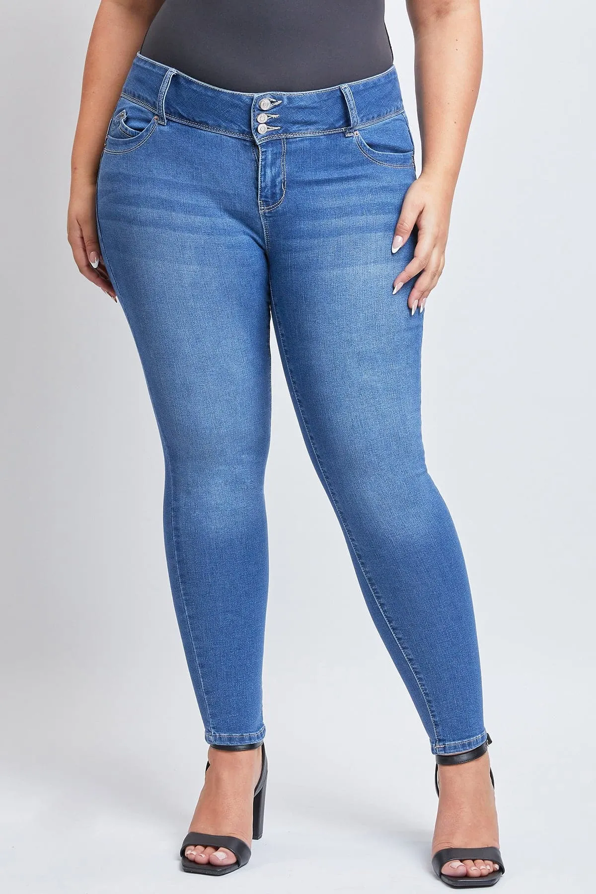 Women's Plus WannaBettaButt Skinny Jeans sold by YMI product image thumbnail 5