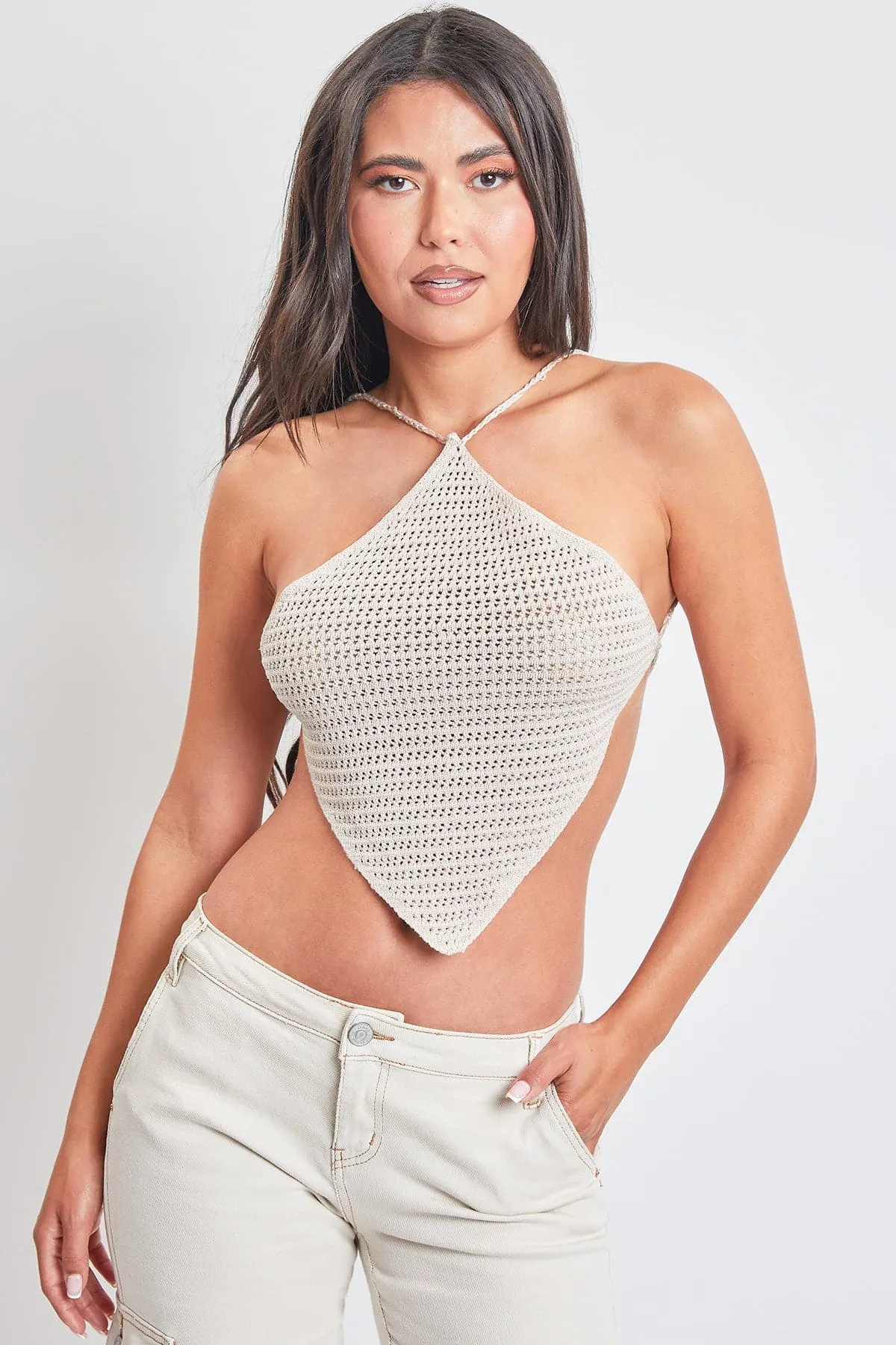 Faye Knit Halter Top sold by YMI