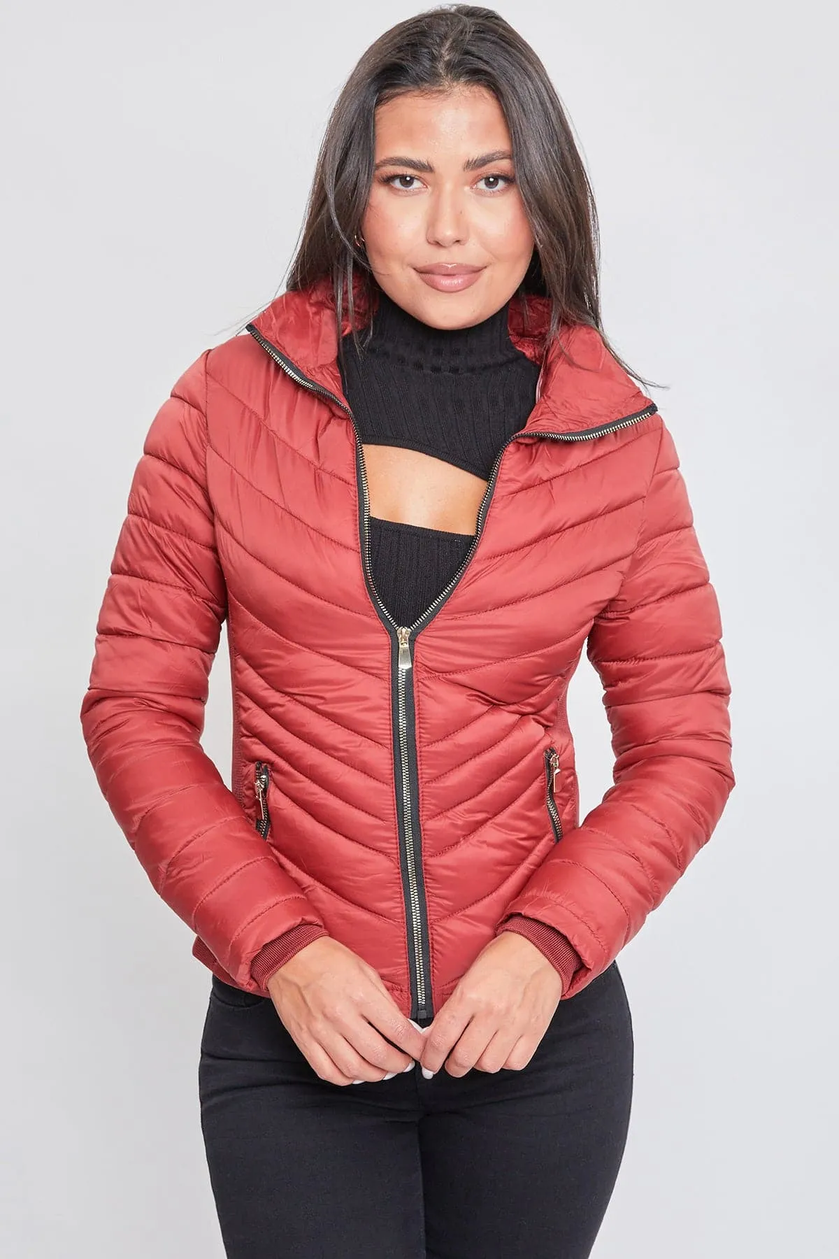 Women's Winter Puffer Jacket With Sherpa Fur Hoodie sold by YMI product image thumbnail 5