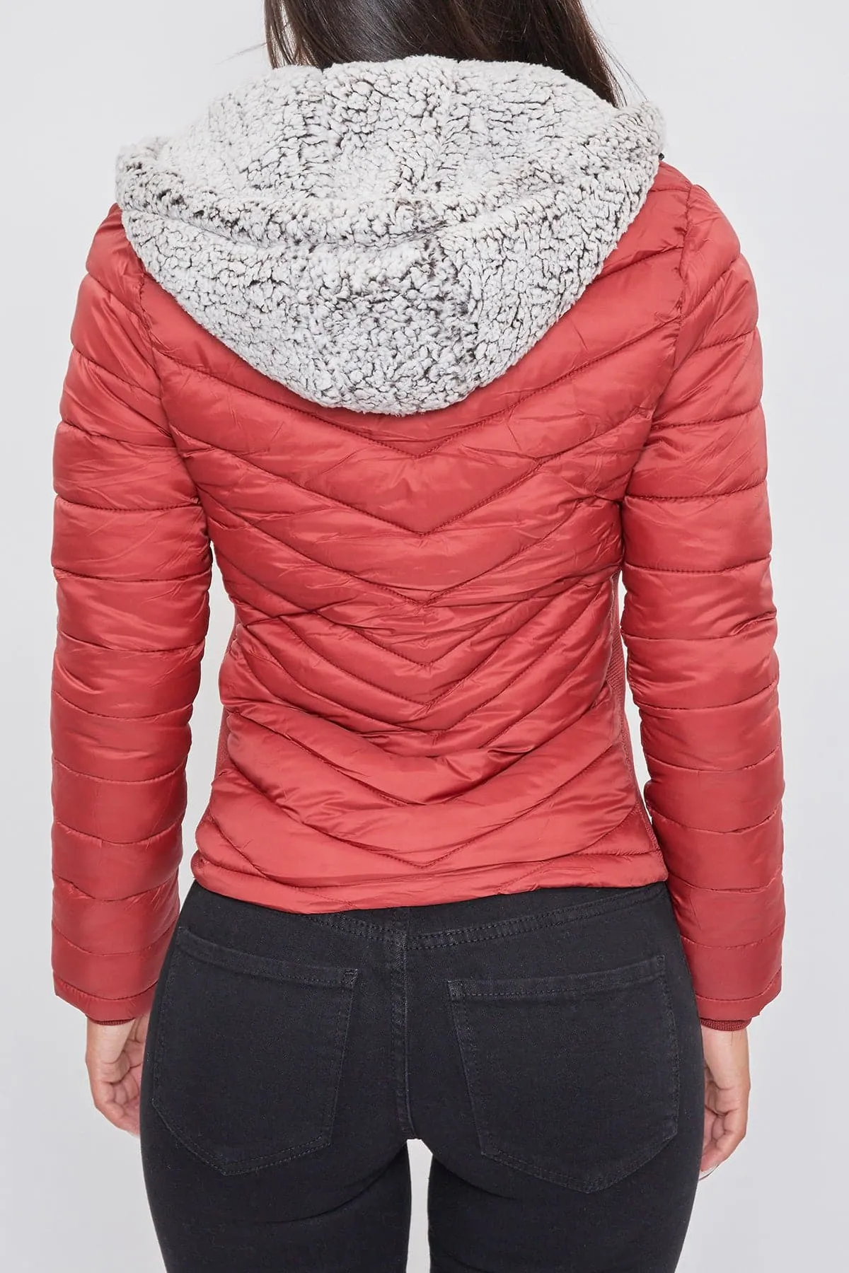 Women's Winter Puffer Jacket With Sherpa Fur Hoodie sold by YMI product image thumbnail 2