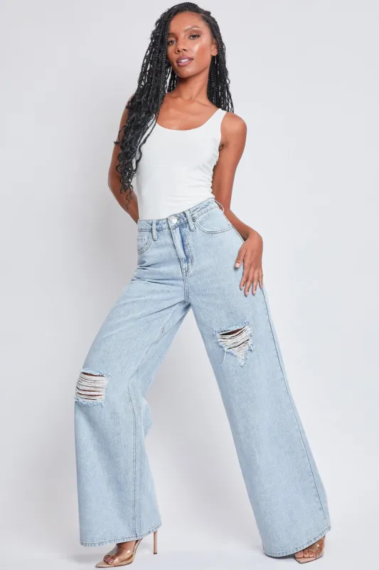 Women's Super Wide Leg Jeans sold by YMI