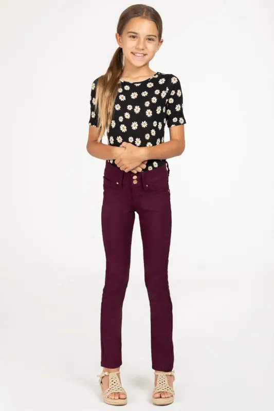 Girls' Stretch Skinny School Color Pants sold by YMI