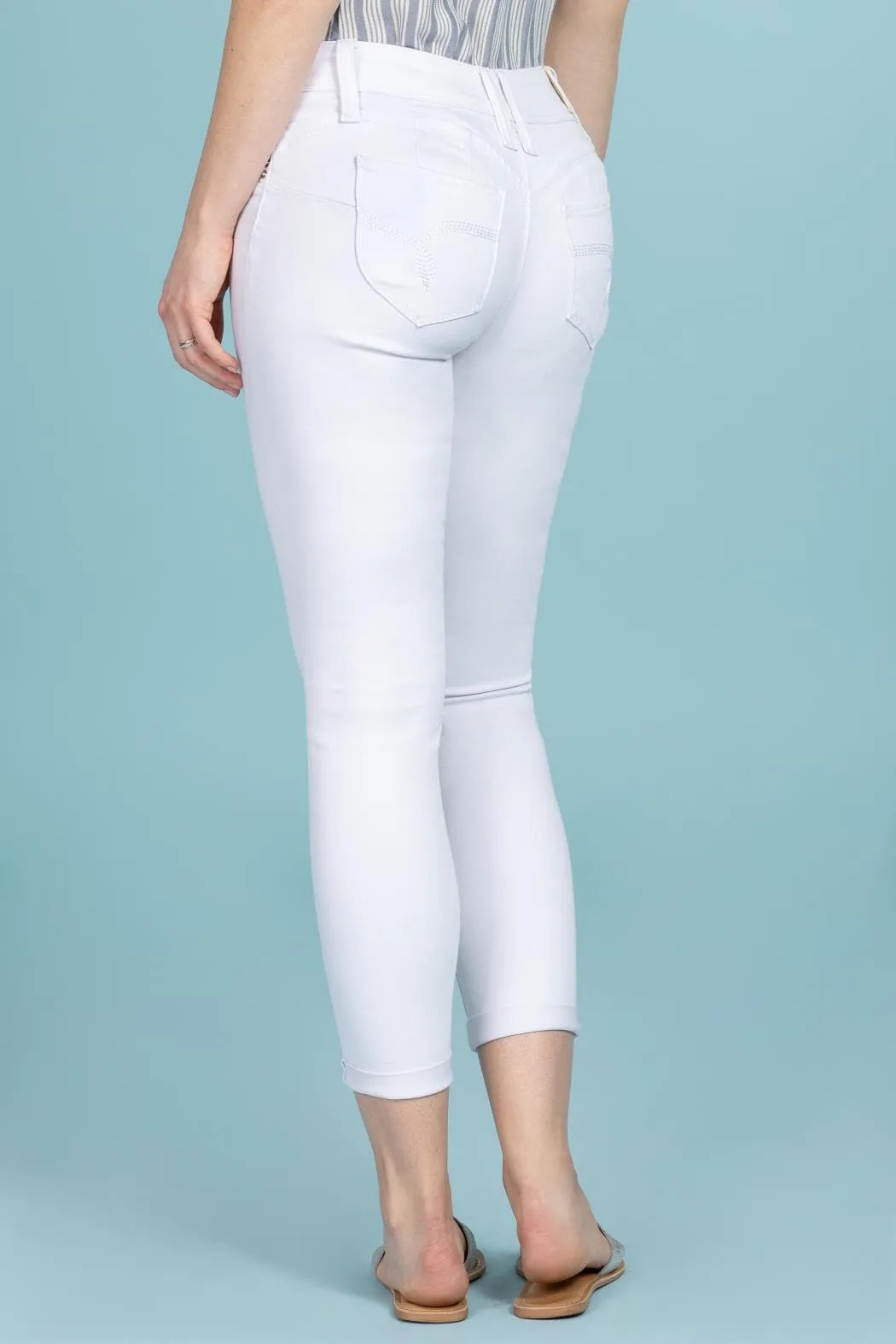 Women's WannaBettaButt 2-Button Cuffed Jean sold by YMI product image thumbnail 4