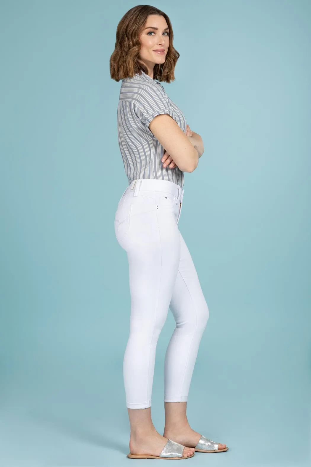 Women's WannaBettaButt 2-Button Cuffed Jean sold by YMI