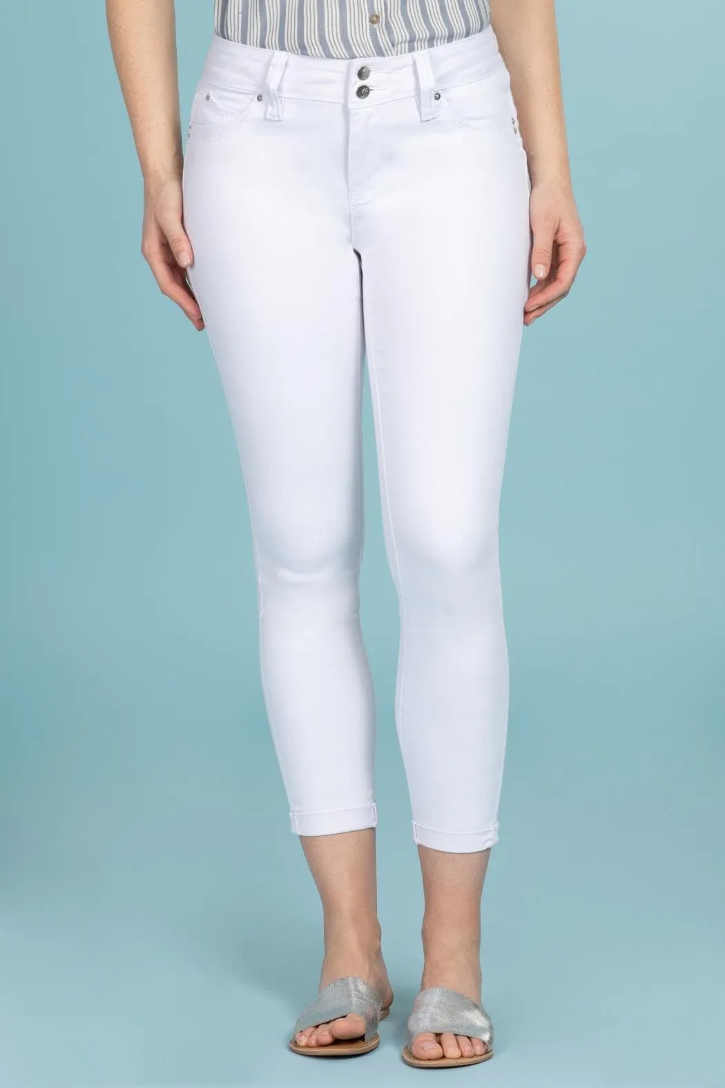 Women's WannaBettaButt 2-Button Cuffed Jean sold by YMI product image thumbnail 3