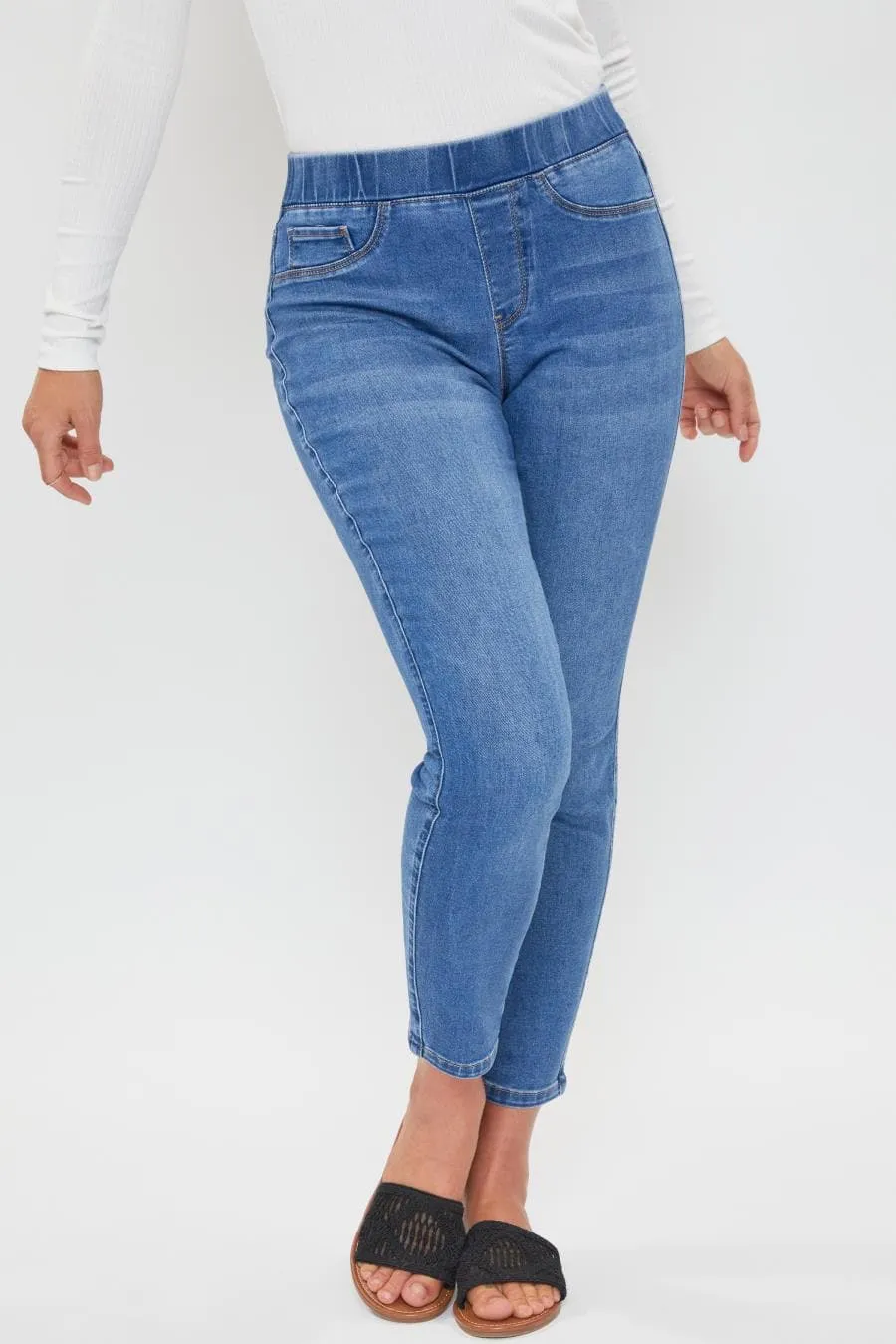 Women's Petite High Rise Comfort Stretch Jegging sold by YMI product image thumbnail 4