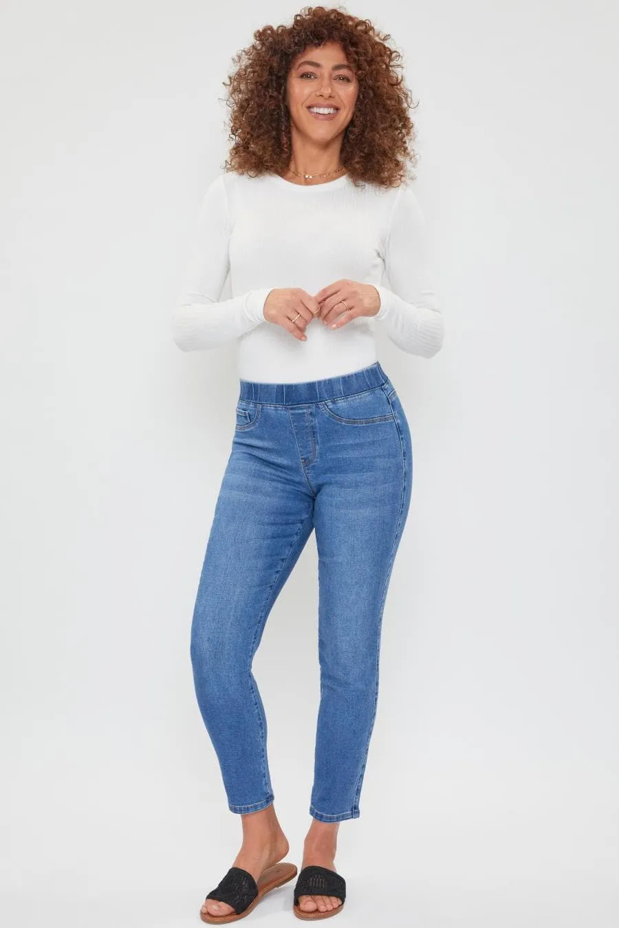 Women's Petite High Rise Comfort Stretch Jegging sold by YMI