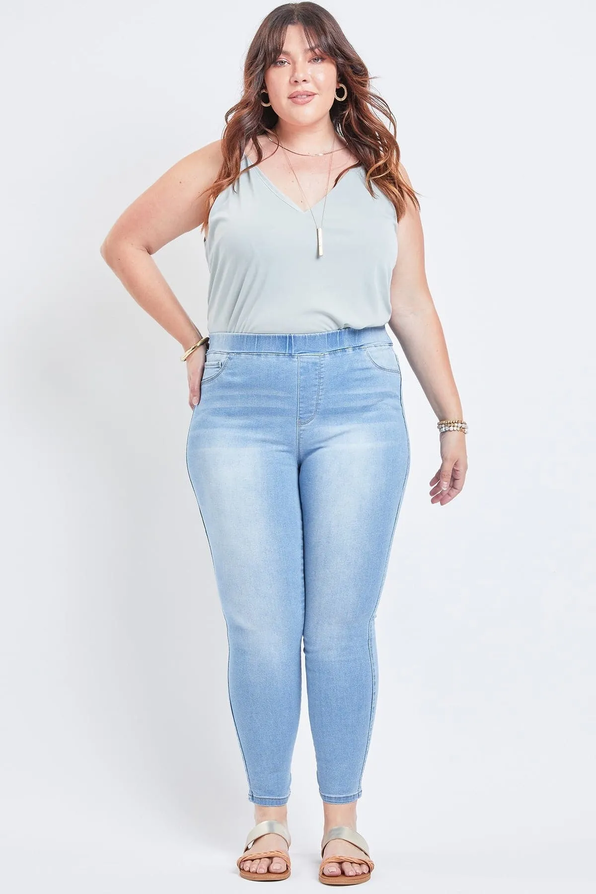 Women's Plus Size High Rise Comfort Stretch Jeggings sold by YMI product image thumbnail 2