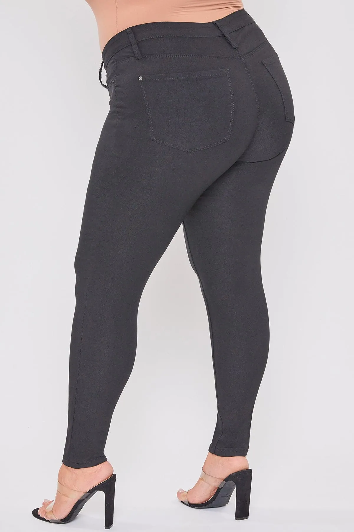 Women's Plus Hyperstretch Skinny Pants, Black sold by YMI product image thumbnail 3