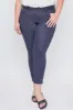 Women's Plus Size Mid Rise Hyperstretch Ankle Pants, Navy sold by YMI