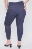 Women's Plus Size Mid Rise Hyperstretch Ankle Pants, Navy sold by YMI