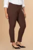 Women's Plus Size Hyperstretch Skinny Pants, Cocoa sold by YMI