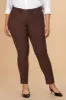 Women's Plus Size Hyperstretch Skinny Pants, Cocoa sold by YMI