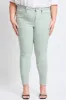 Women's Plus Size Hyperstretch Tummy Control Skinny Pants, Aloe sold by YMI