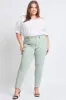 Women's Plus Size Hyperstretch Tummy Control Skinny Pants, Aloe sold by YMI