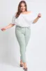 Women's Plus Size Hyperstretch Tummy Control Skinny Pants, Aloe sold by YMI