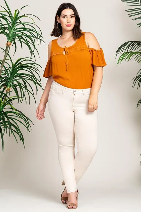 Women's Plus Size Hyperstretch Skinny Pants, Champagne sold by YMI product image thumbnail 2