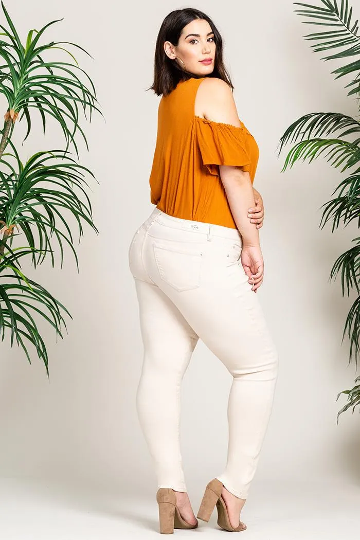 Women's Plus Size Hyperstretch Skinny Pants, Champagne sold by YMI product image thumbnail 4