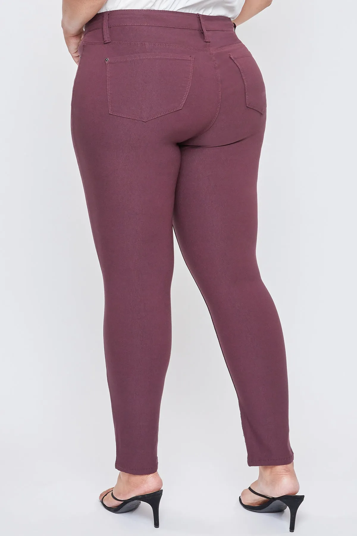 Women's Plus Size Hyperstretch Skinny Pants, Plum sold by YMI product image thumbnail 4