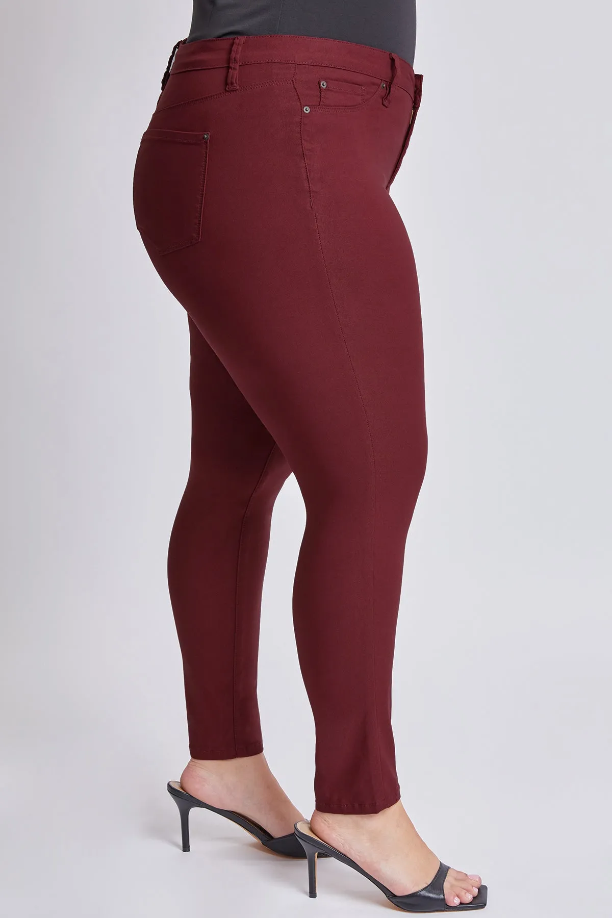 Women's Plus Size Hyperstretch Skinny Pants, Dark Wine sold by YMI product image thumbnail 4