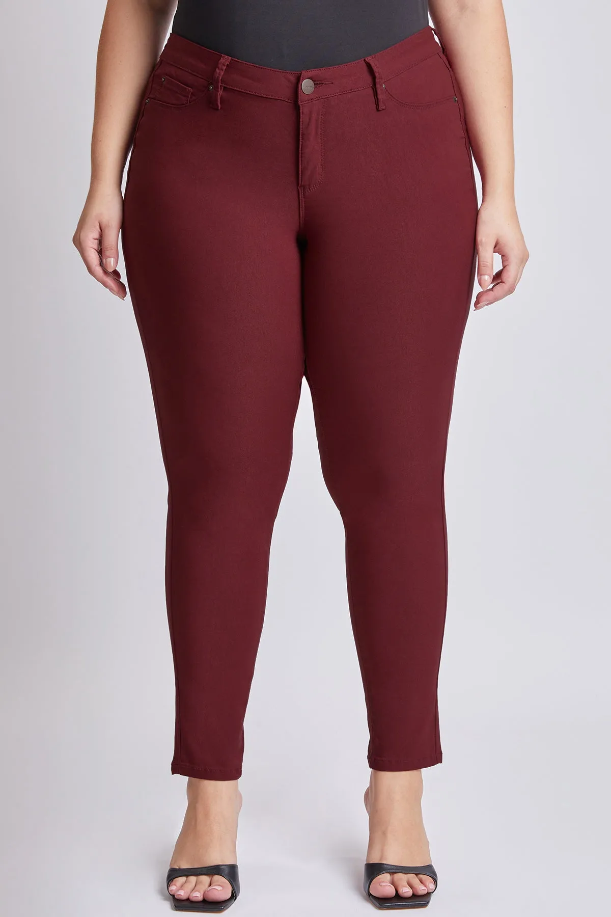 Women's Plus Size Hyperstretch Skinny Pants, Dark Wine sold by YMI product image thumbnail 5