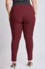 Women's Plus Size Hyperstretch Skinny Pants, Dark Wine sold by YMI