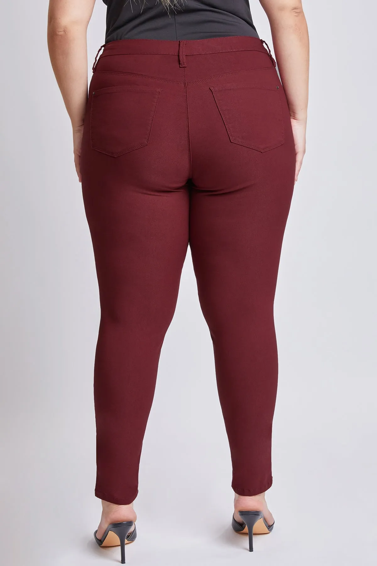 Women's Plus Size Hyperstretch Skinny Pants, Dark Wine sold by YMI product image thumbnail 2