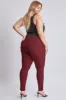 Women's Plus Size Hyperstretch Skinny Pants, Dark Wine sold by YMI