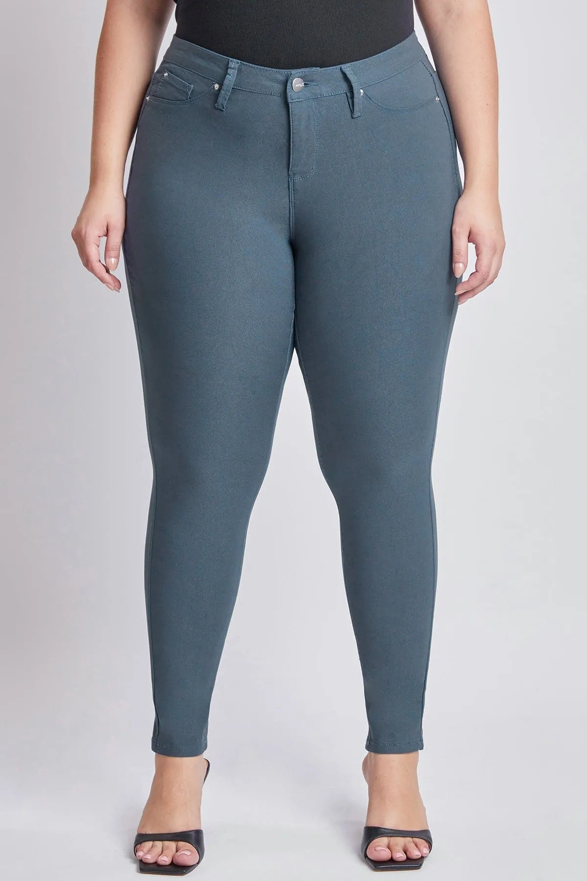 Women's Plus Size Hyperstretch Skinny Pants, Cadet Blue sold by YMI product image thumbnail 3