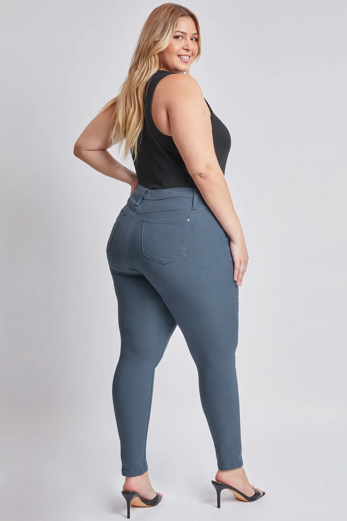 Women's Plus Size Hyperstretch Skinny Pants, Cadet Blue sold by YMI product image thumbnail 2