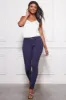 Women's Hyperstretch Mid Rise Skinny Pants, Navy sold by YMI