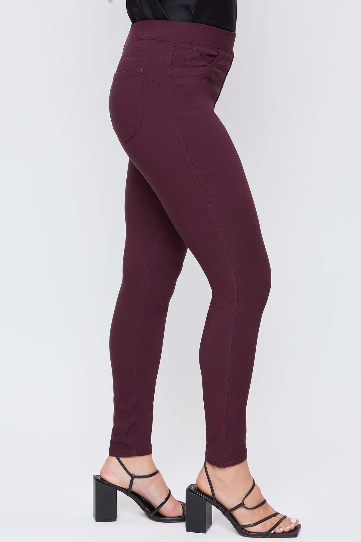 Women's Hyperstretch Mid Rise Jegging, Plum sold by YMI product image thumbnail 3