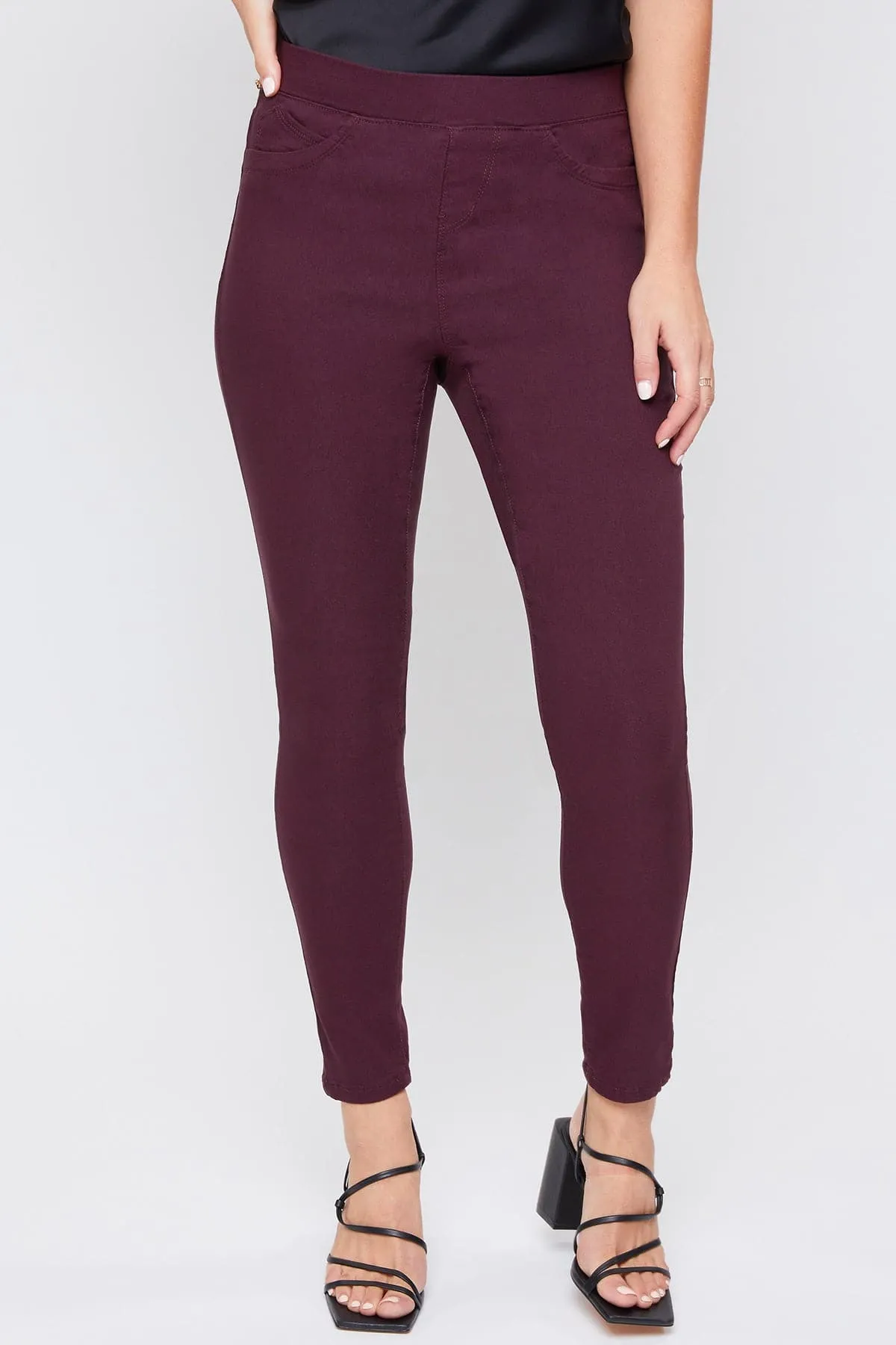 Women's Hyperstretch Mid Rise Jegging, Plum sold by YMI product image thumbnail 2