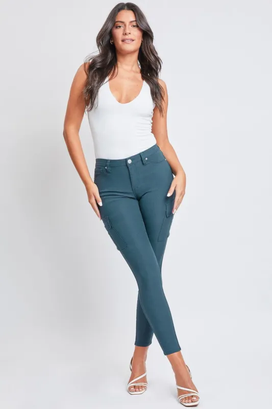 Women's Hyperstretch Cargo Pants, Blue Steel sold by YMI