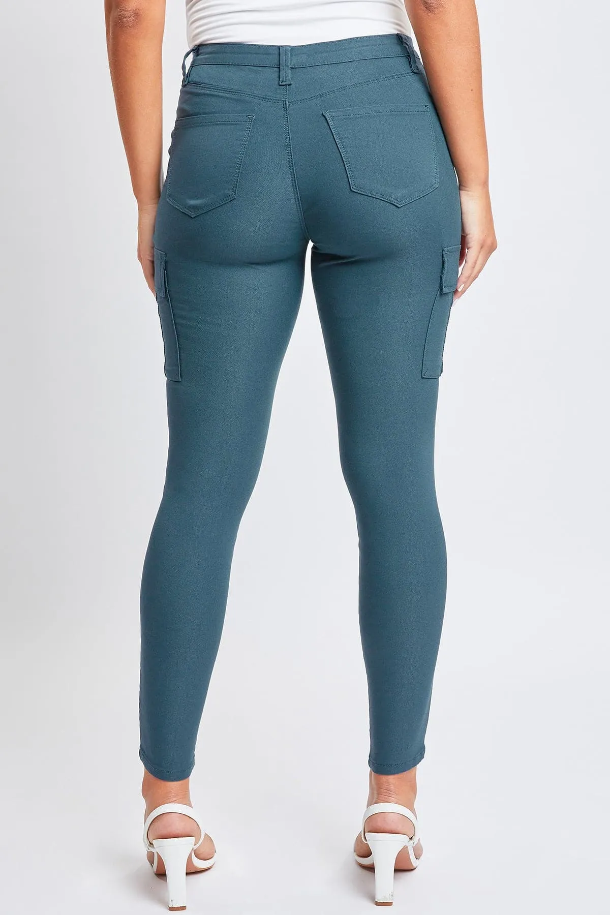 Women's Hyperstretch Cargo Pants, Blue Steel sold by YMI product image thumbnail 4