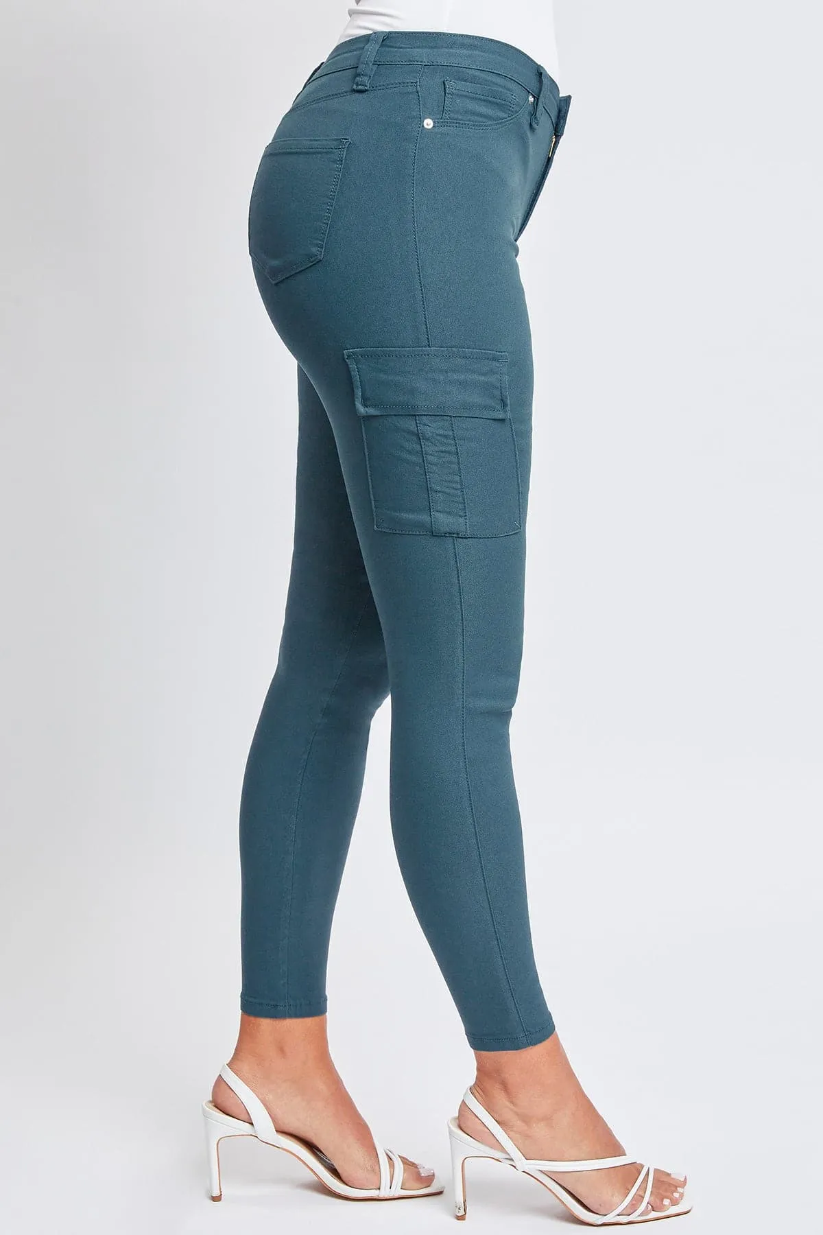 Women's Hyperstretch Cargo Pants, Blue Steel sold by YMI product image thumbnail 3