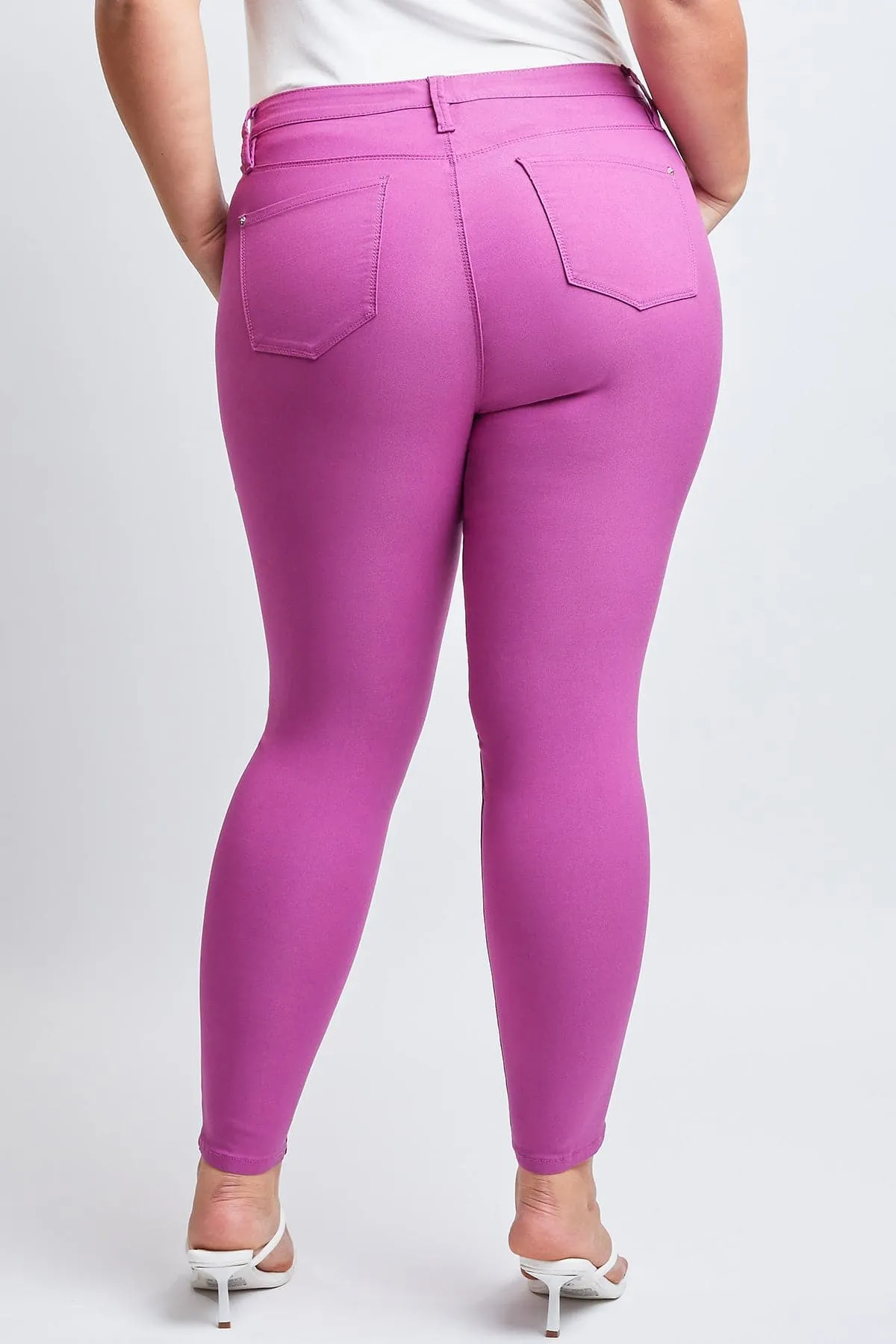 Women's Plus Hyperstretch Skinny Pants, Berry Rose sold by YMI product image thumbnail 4